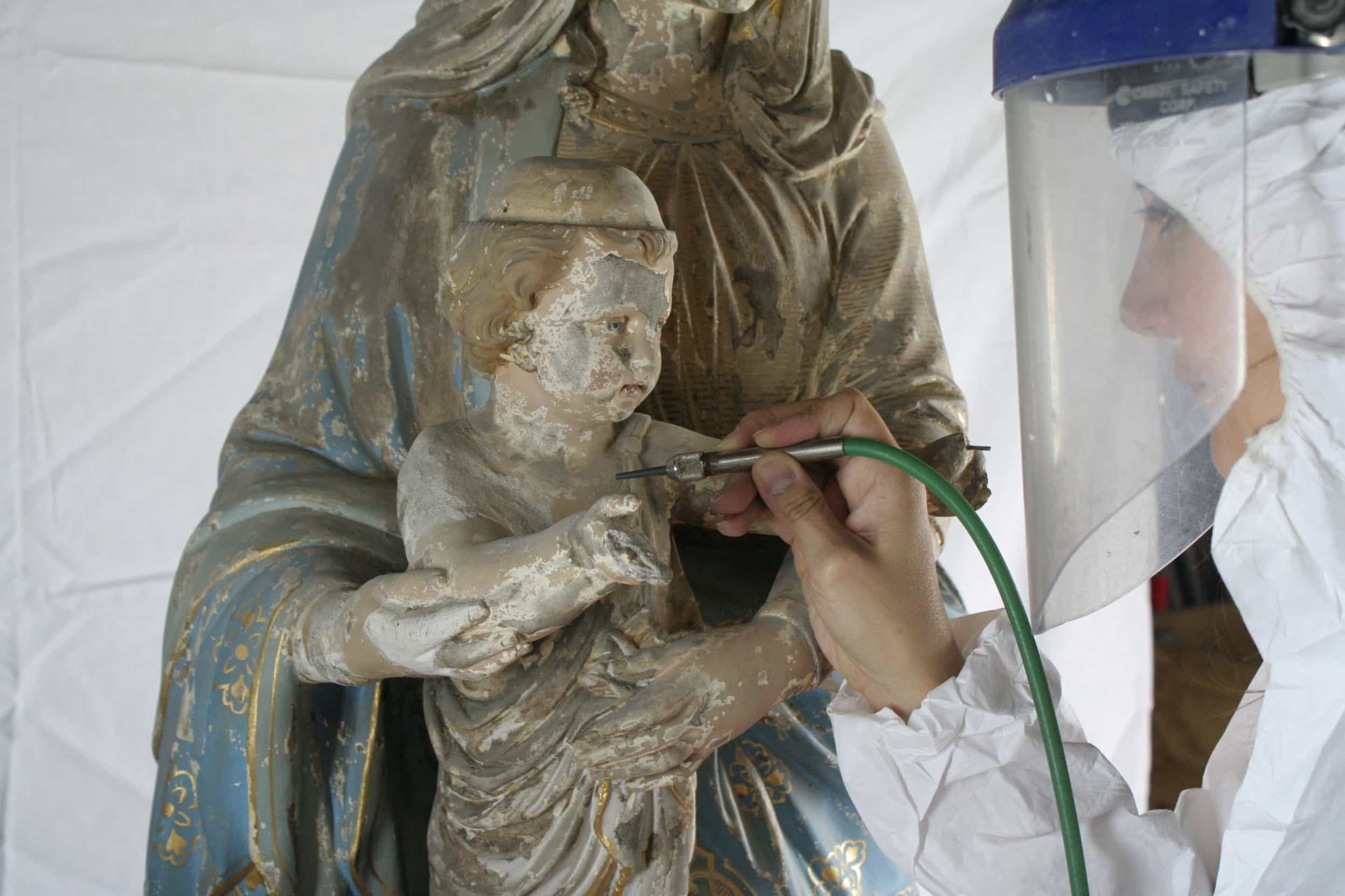 restauration conservation sculpture polychrome